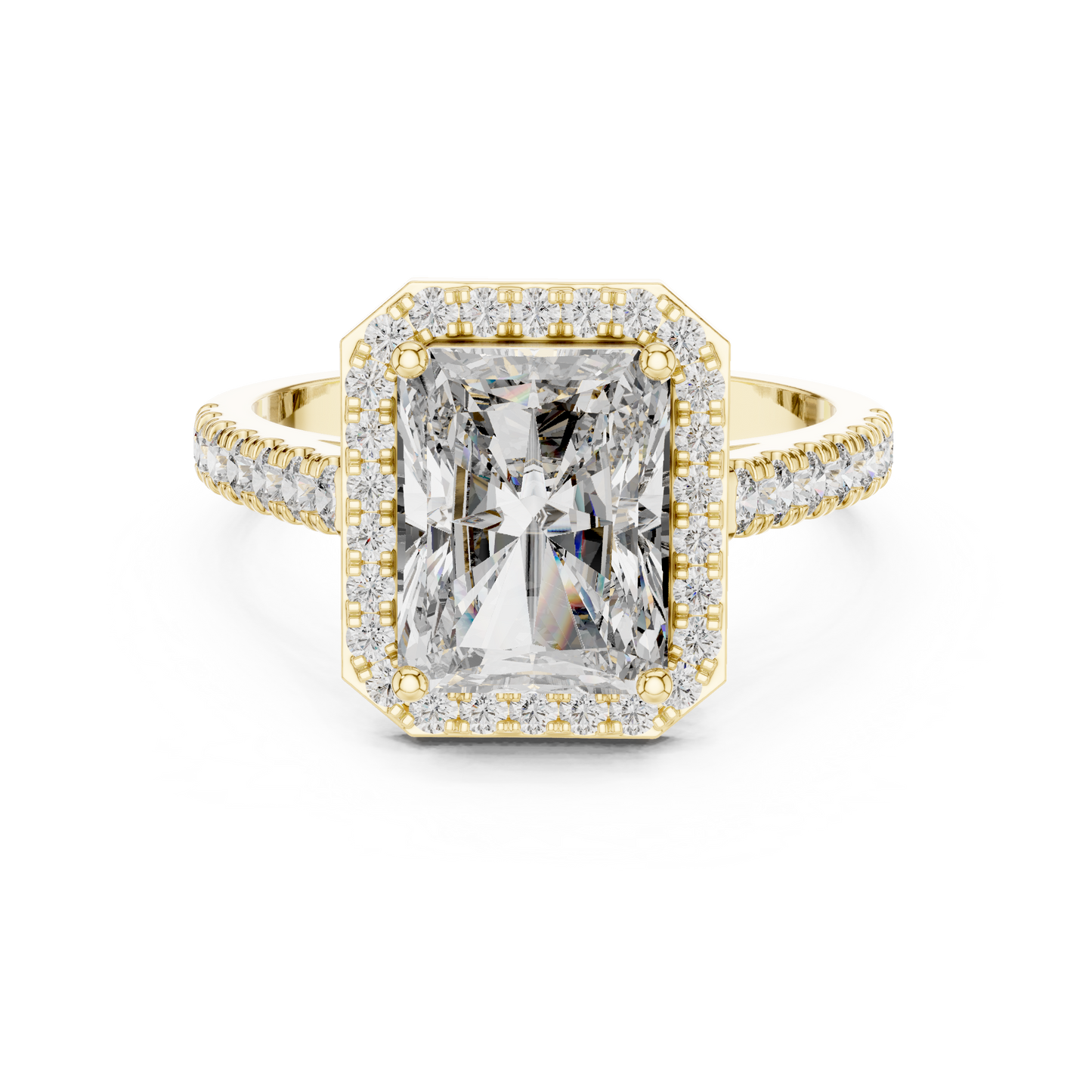 Mixed Shape Lab Grown Diamond Halo Ring