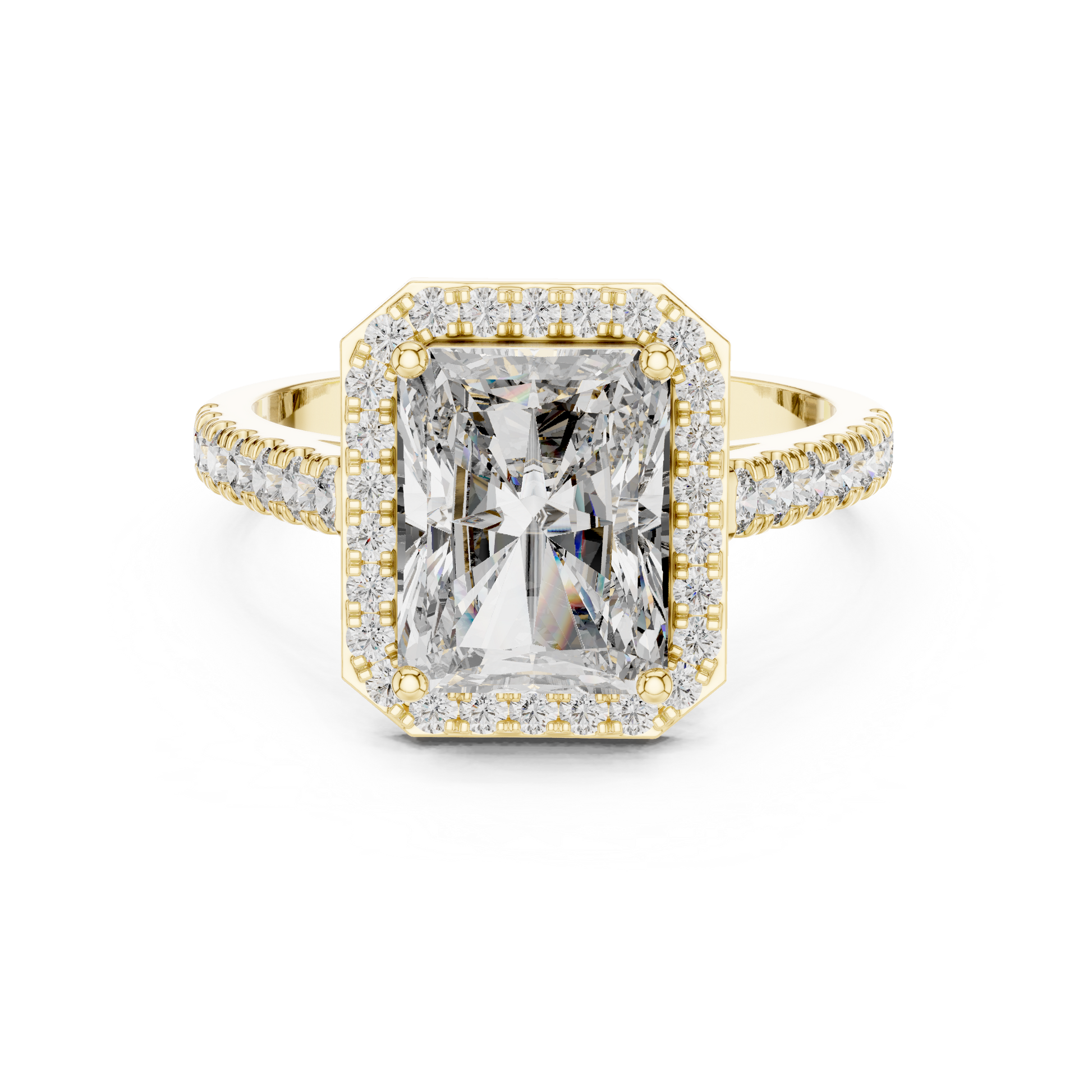Mixed Shape Lab Grown Diamond Halo Ring