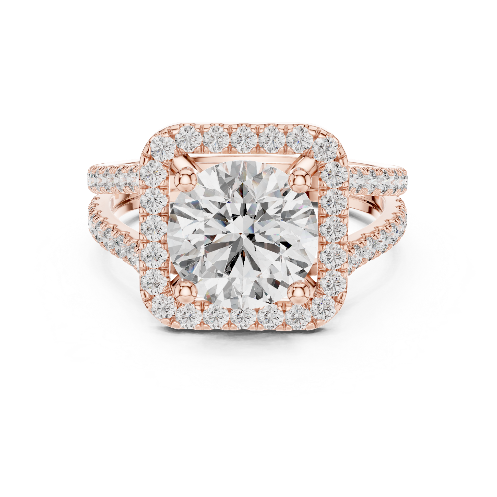 Round Halo Lab Grown Diamond Ring