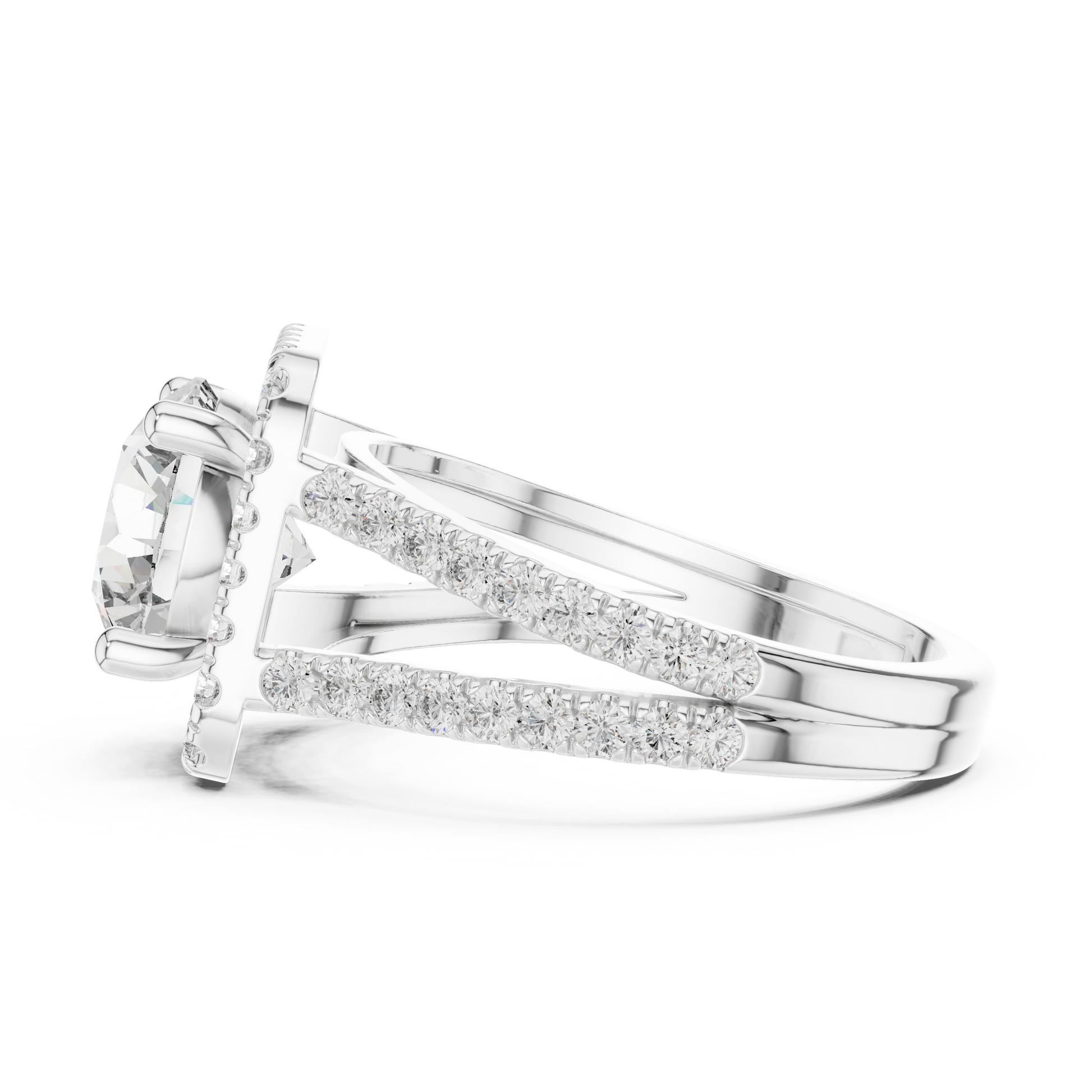 Round Halo Lab Grown Diamond Ring