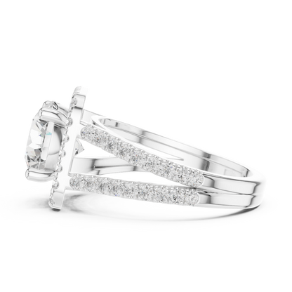 Round Halo Lab Grown Diamond Ring