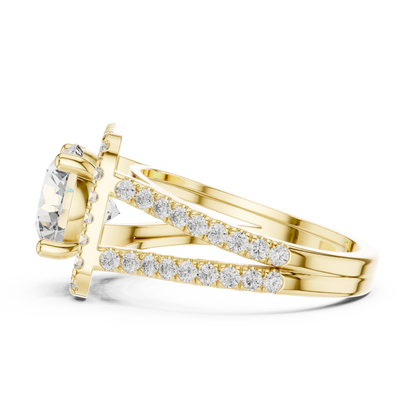 Round Halo Lab Grown Diamond Ring