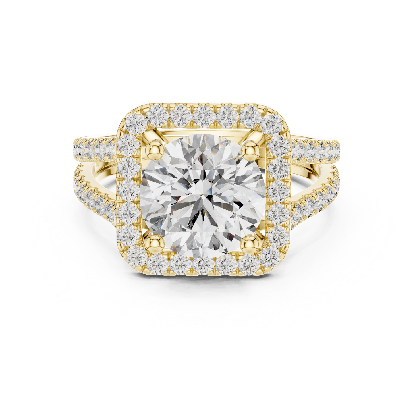 Round Halo Lab Grown Diamond Ring