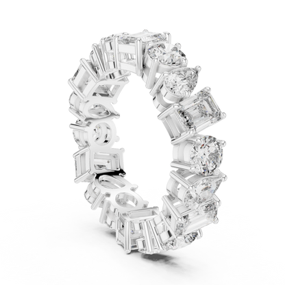 Mixed Shape Lab Grown Diamond Eternity Ring