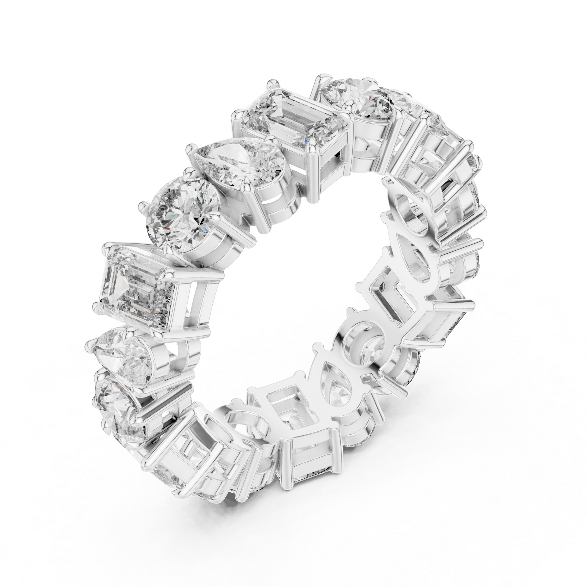 Mixed Shape Lab Grown Diamond Eternity Ring