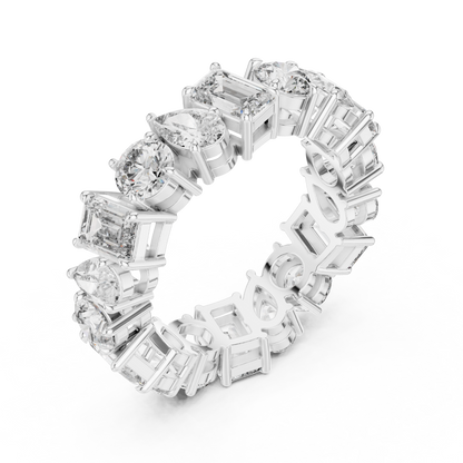 Mixed Shape Lab Grown Diamond Eternity Ring