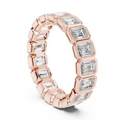 Asscher Eternity Lab Grown Diamond Ring