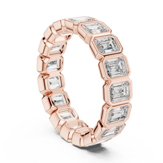 Asscher Eternity Lab Grown Diamond Ring