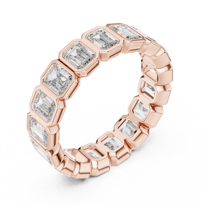 Asscher Eternity Lab Grown Diamond Ring