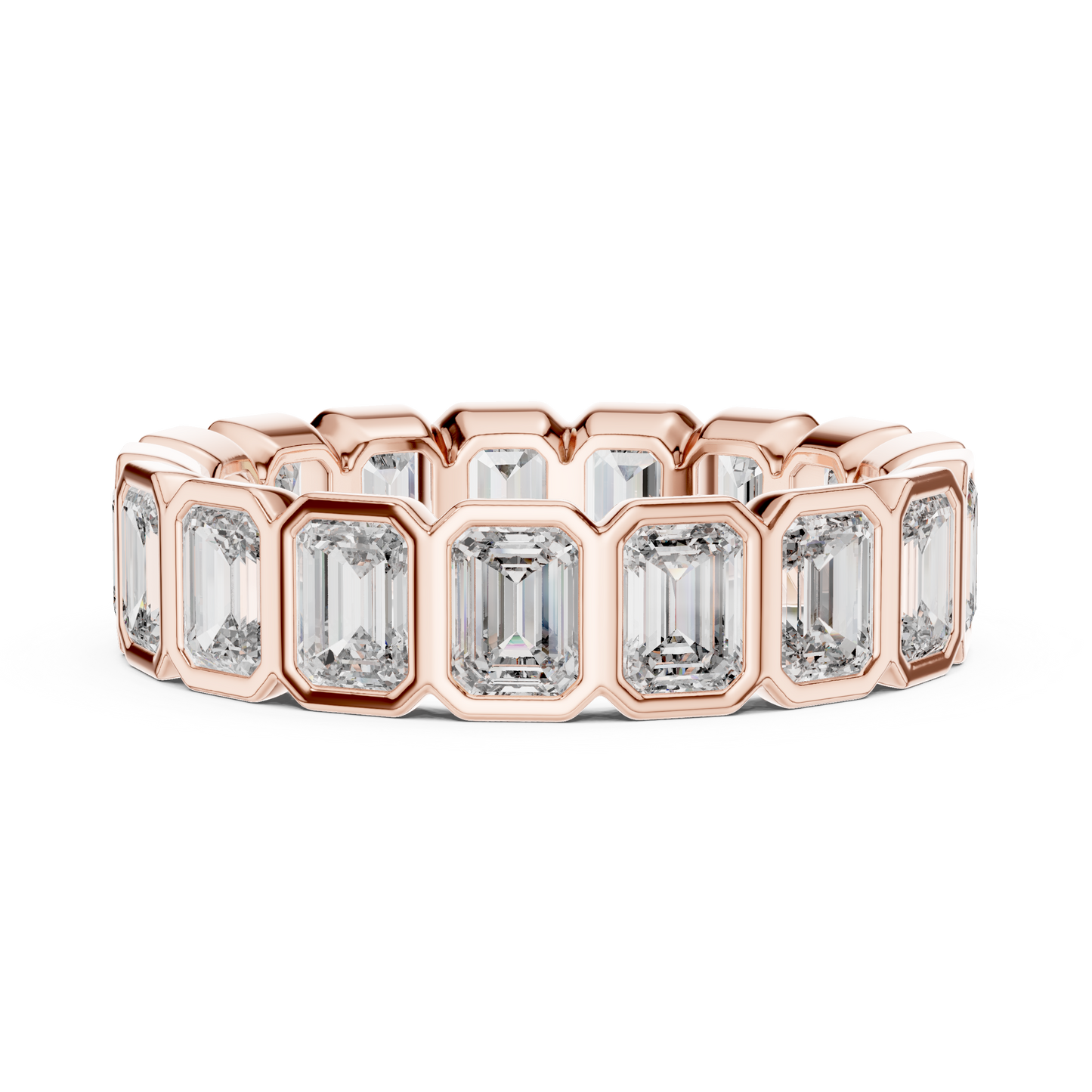 Asscher Eternity Lab Grown Diamond Ring
