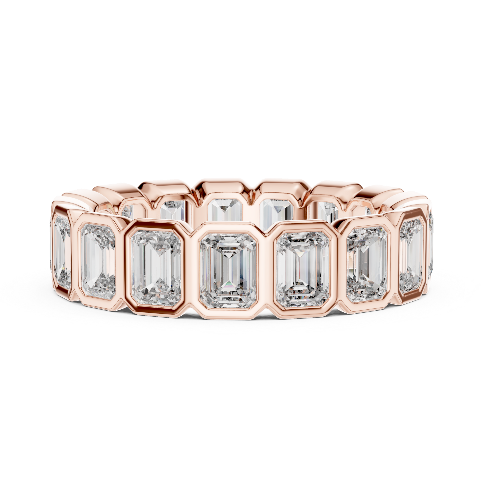 Asscher Eternity Lab Grown Diamond Ring