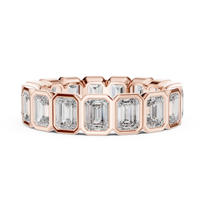 Asscher Eternity Lab Grown Diamond Ring