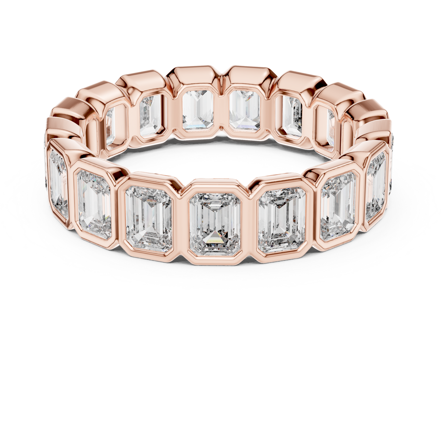 Asscher Eternity Lab Grown Diamond Ring