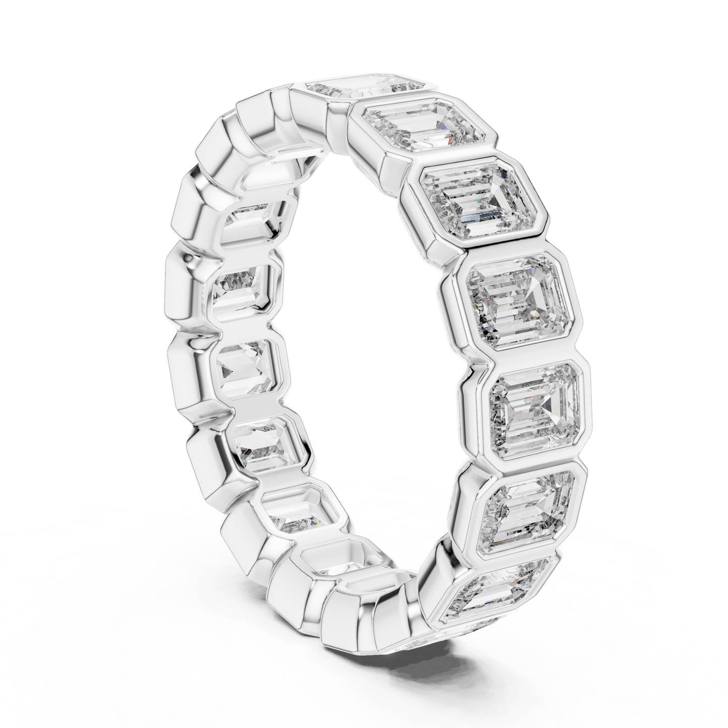 Asscher Eternity Lab Grown Diamond Ring