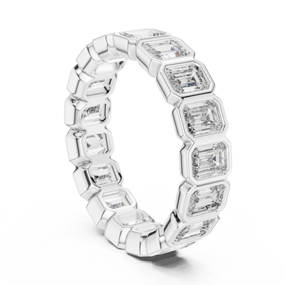Asscher Eternity Lab Grown Diamond Ring