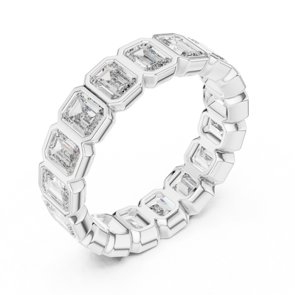 Asscher Eternity Lab Grown Diamond Ring