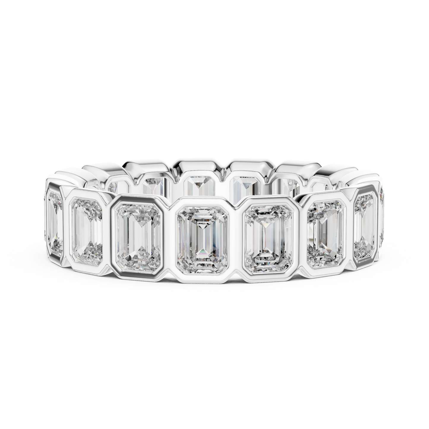 Asscher Eternity Lab Grown Diamond Ring
