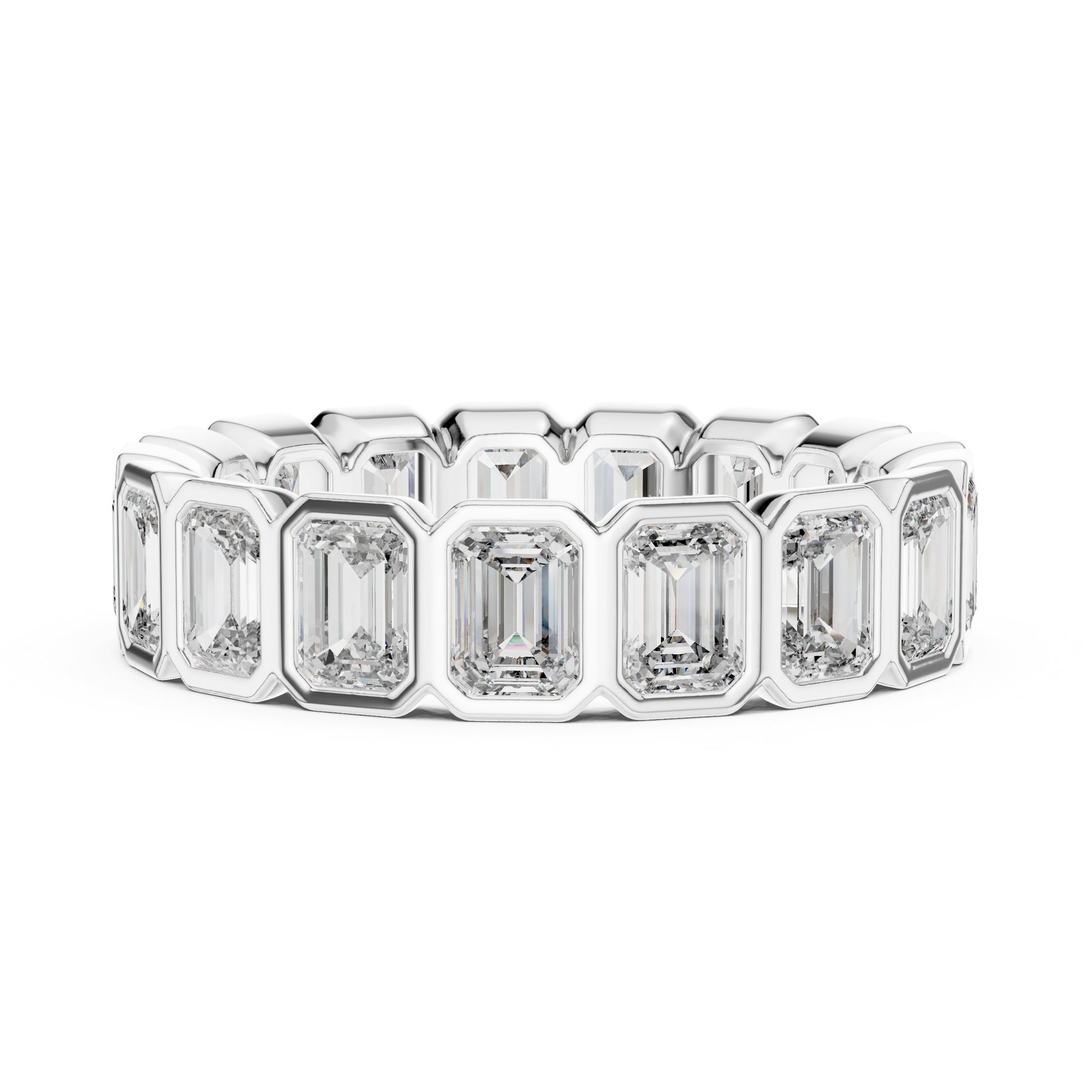 Asscher Eternity Lab Grown Diamond Ring