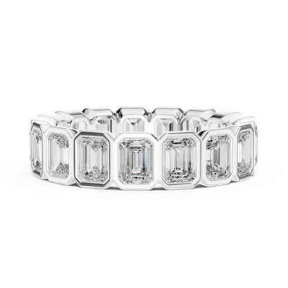 Asscher Eternity Lab Grown Diamond Ring