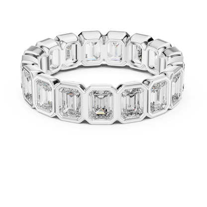 Asscher Eternity Lab Grown Diamond Ring