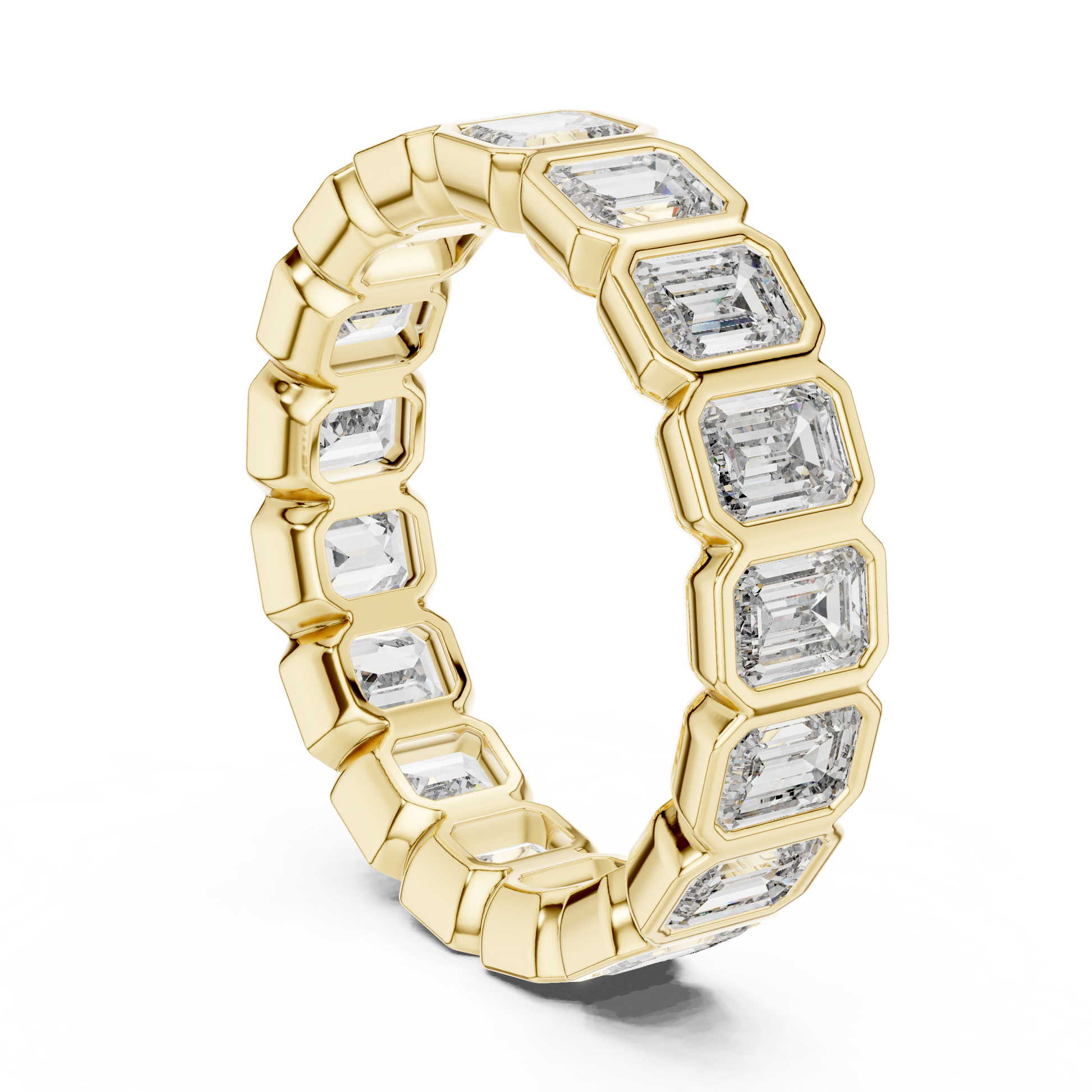 Asscher Eternity Lab Grown Diamond Ring