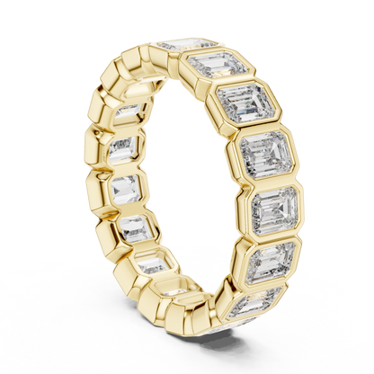 Asscher Eternity Lab Grown Diamond Ring