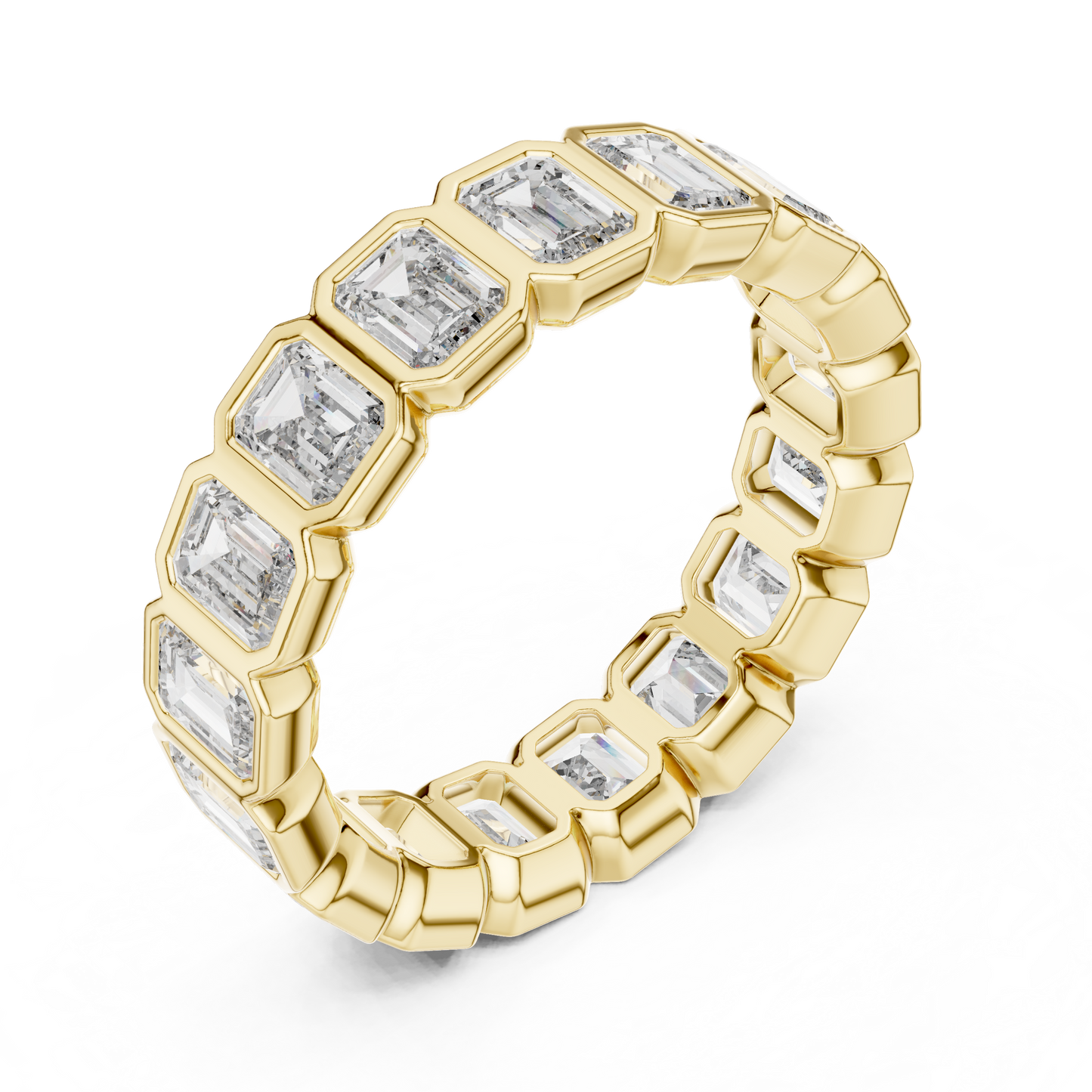 Asscher Eternity Lab Grown Diamond Ring
