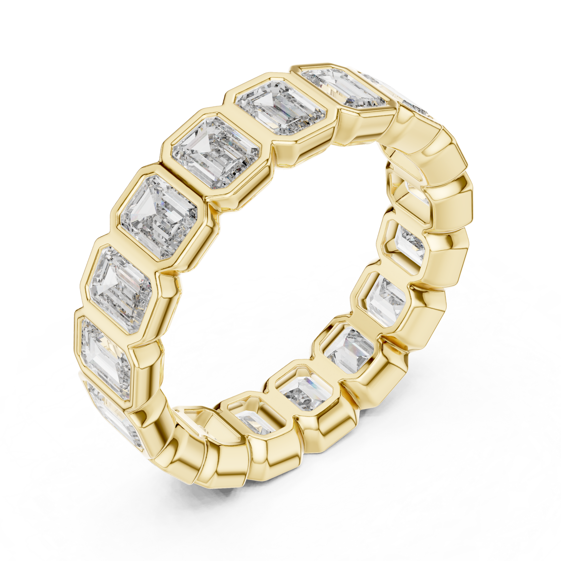 Asscher Eternity Lab Grown Diamond Ring