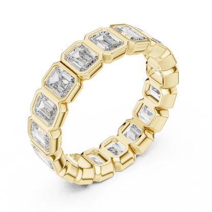 Asscher Eternity Lab Grown Diamond Ring