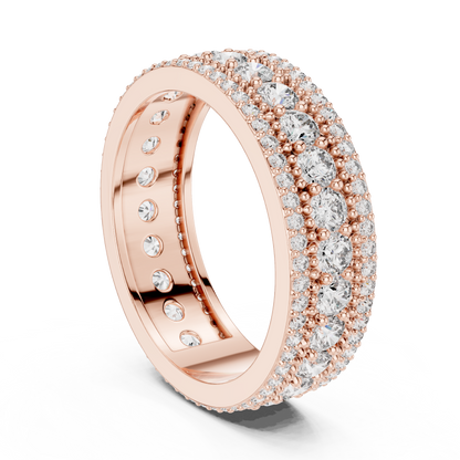 Round Pave Lab Grown Diamond Ring