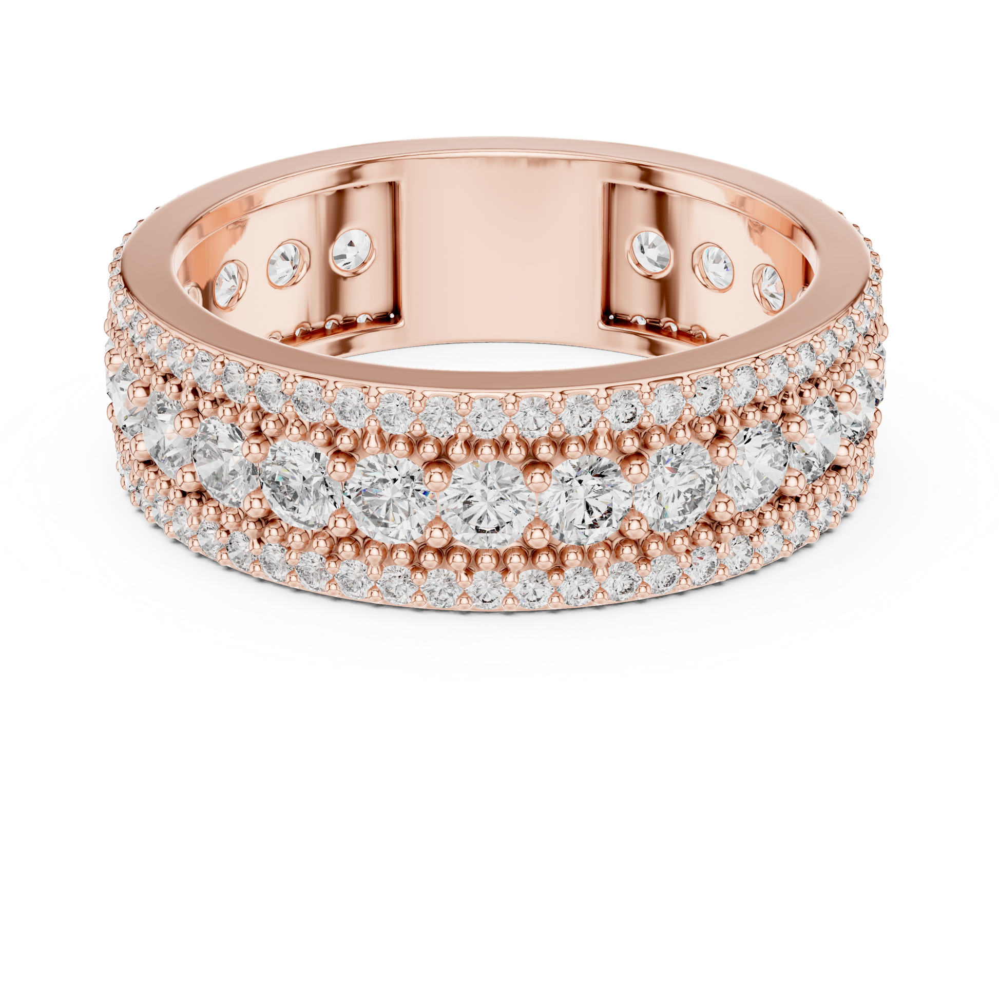 Round Pave Lab Grown Diamond Ring