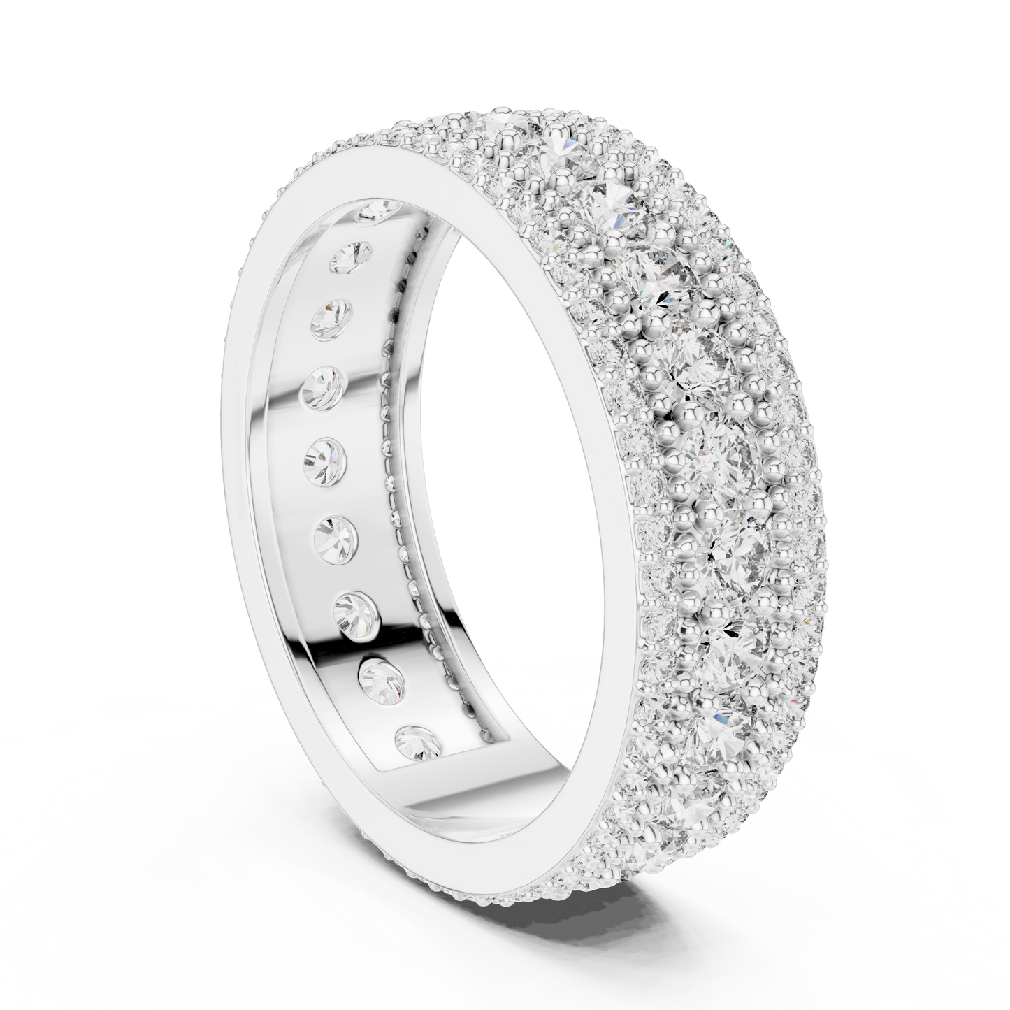 Round Pave Lab Grown Diamond Ring