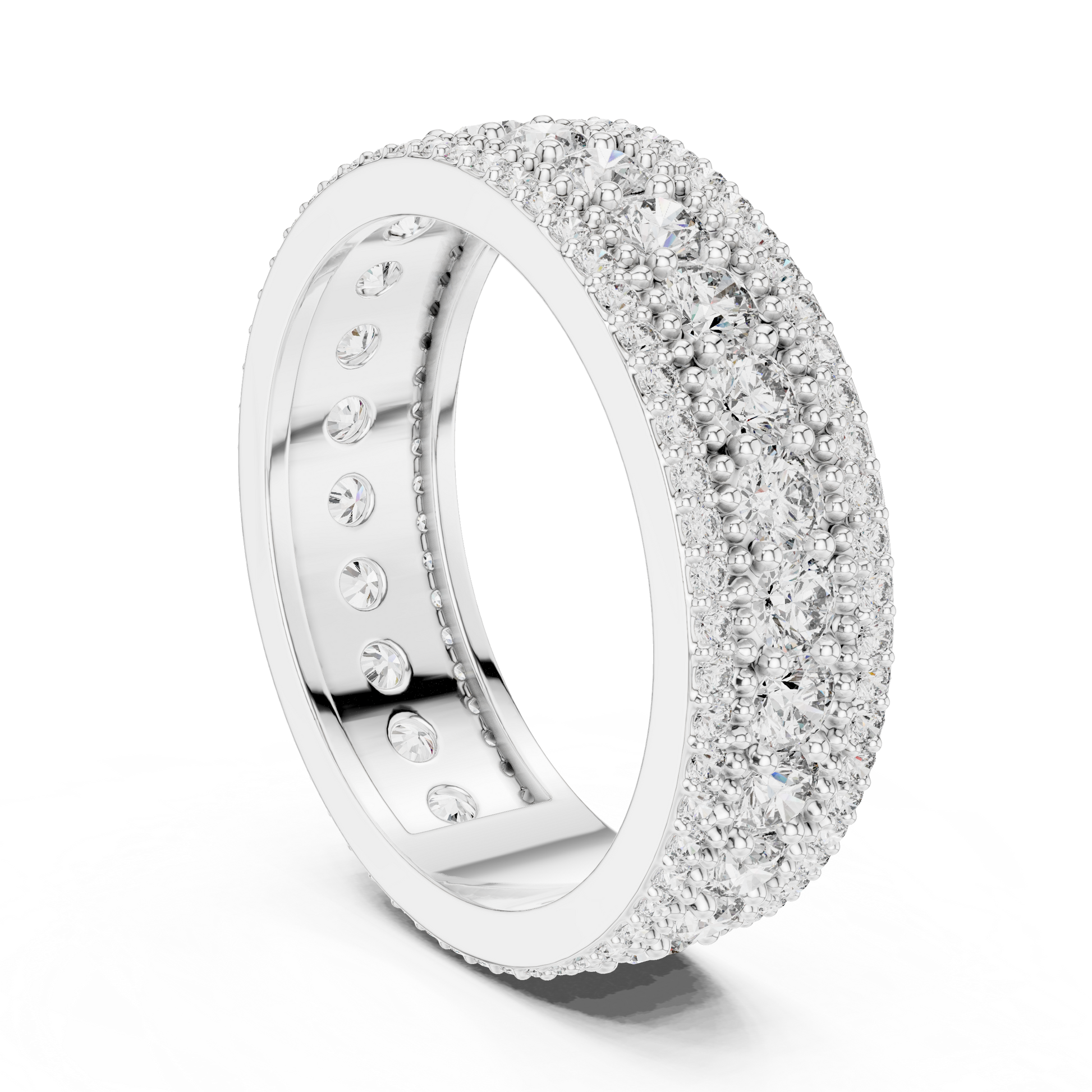 Round Pave Lab Grown Diamond Ring