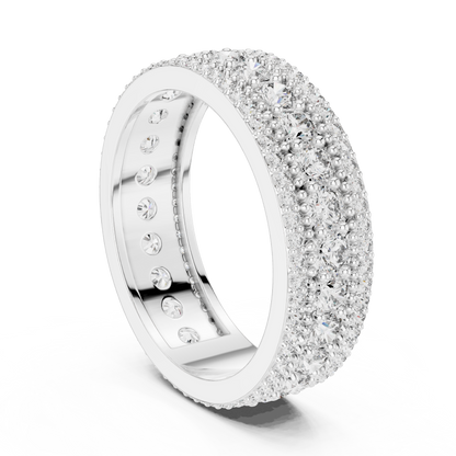 Round Pave Lab Grown Diamond Ring