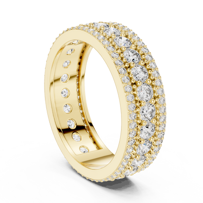 Round Pave Lab Grown Diamond Ring