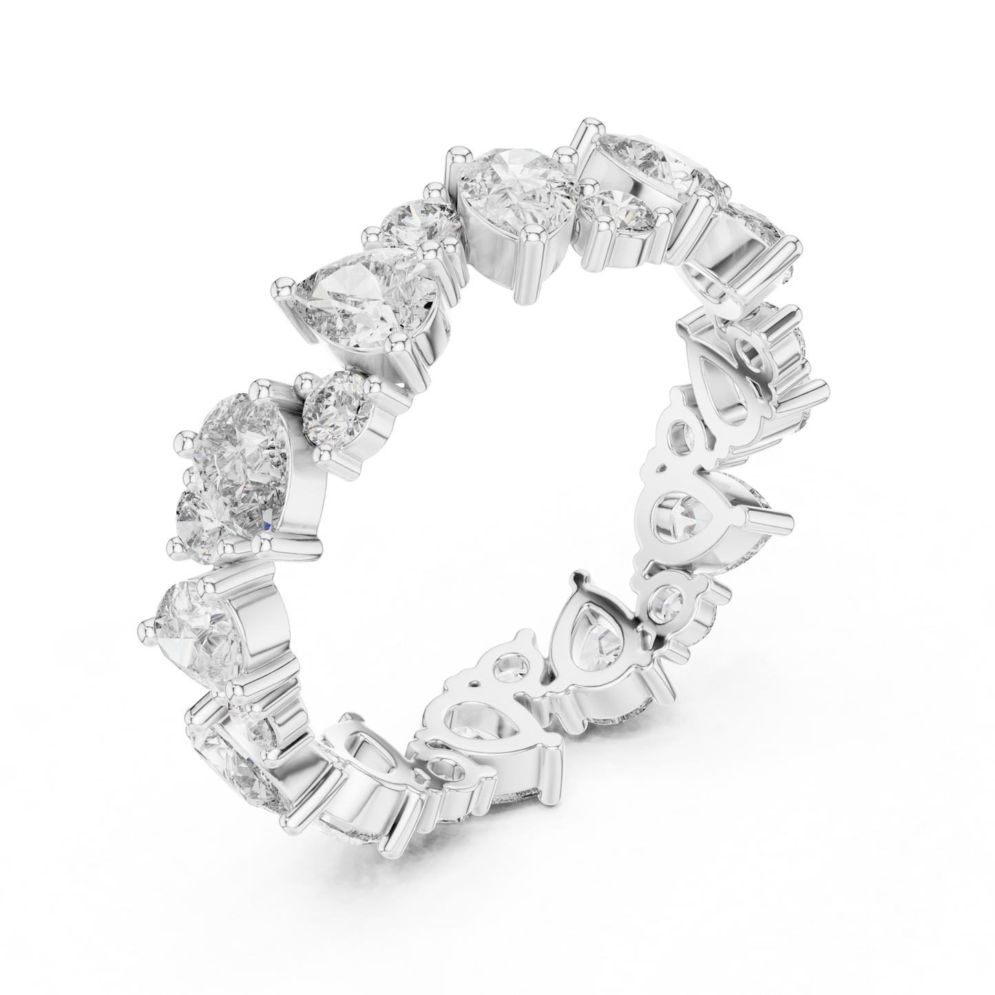 Mixed Shape Lab Grown Diamond Eternity Ring