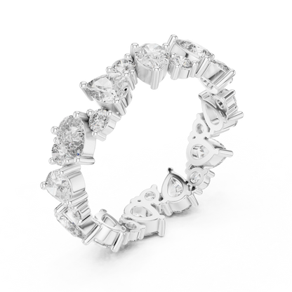 Mixed Shape Lab Grown Diamond Eternity Ring