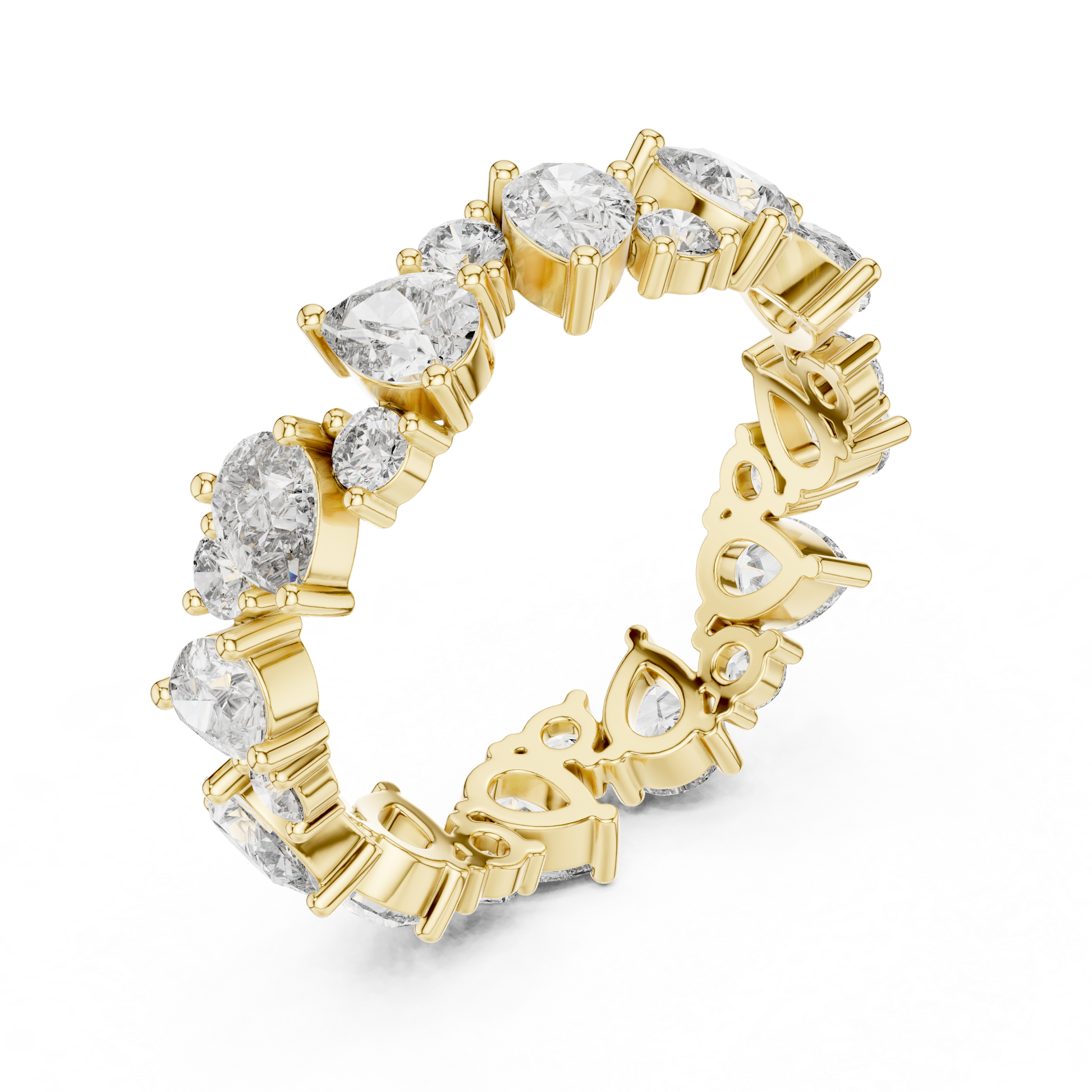 Mixed Shape Lab Grown Diamond Eternity Ring