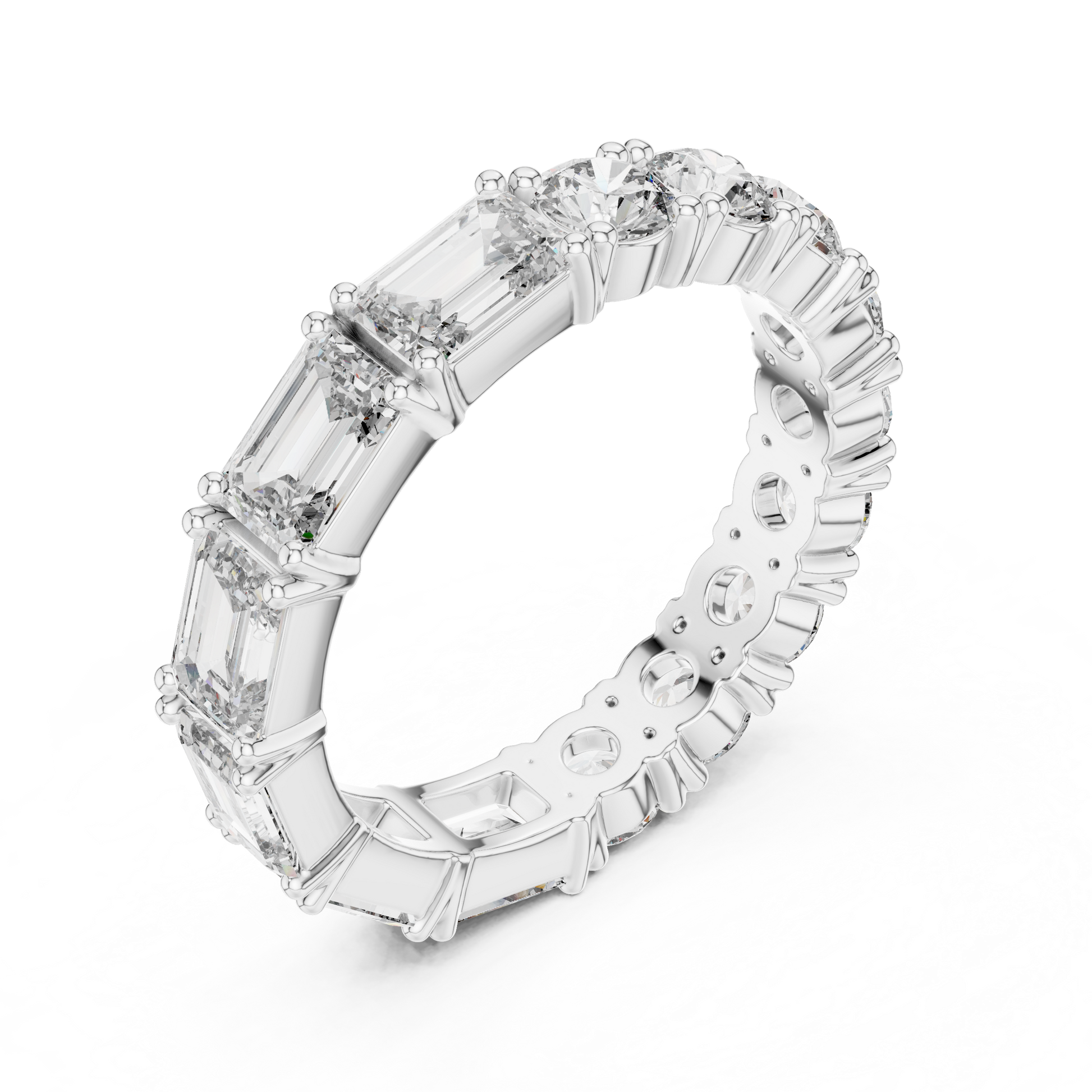Mixed Shape Lab Grown Diamond Eternity Ring