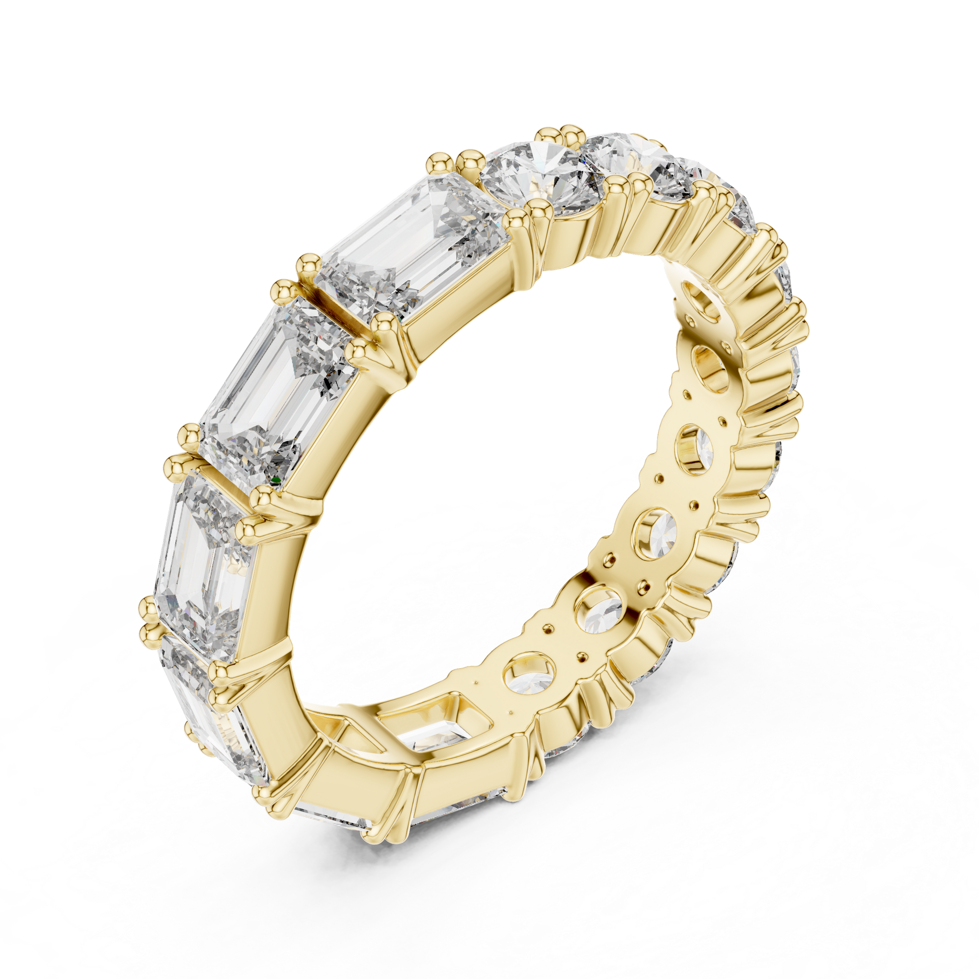 Mixed Shape Lab Grown Diamond Eternity Ring