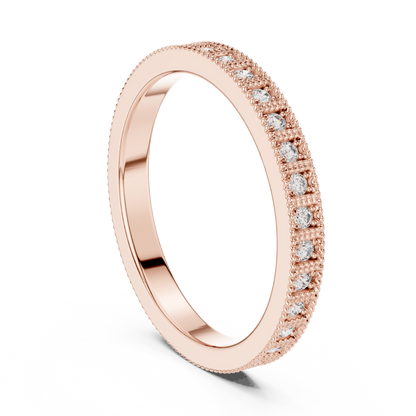 Round Pave Lab Grown Diamond Ring