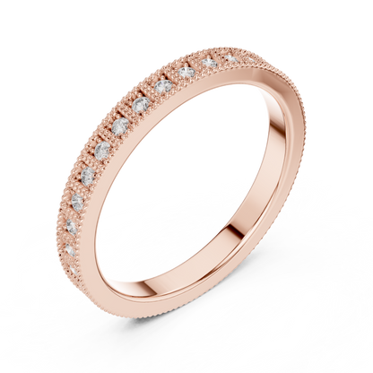 Round Pave Lab Grown Diamond Ring