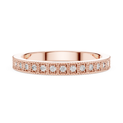 Round Pave Lab Grown Diamond Ring