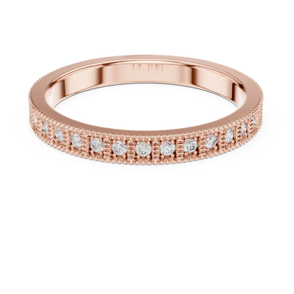 Round Pave Lab Grown Diamond Ring