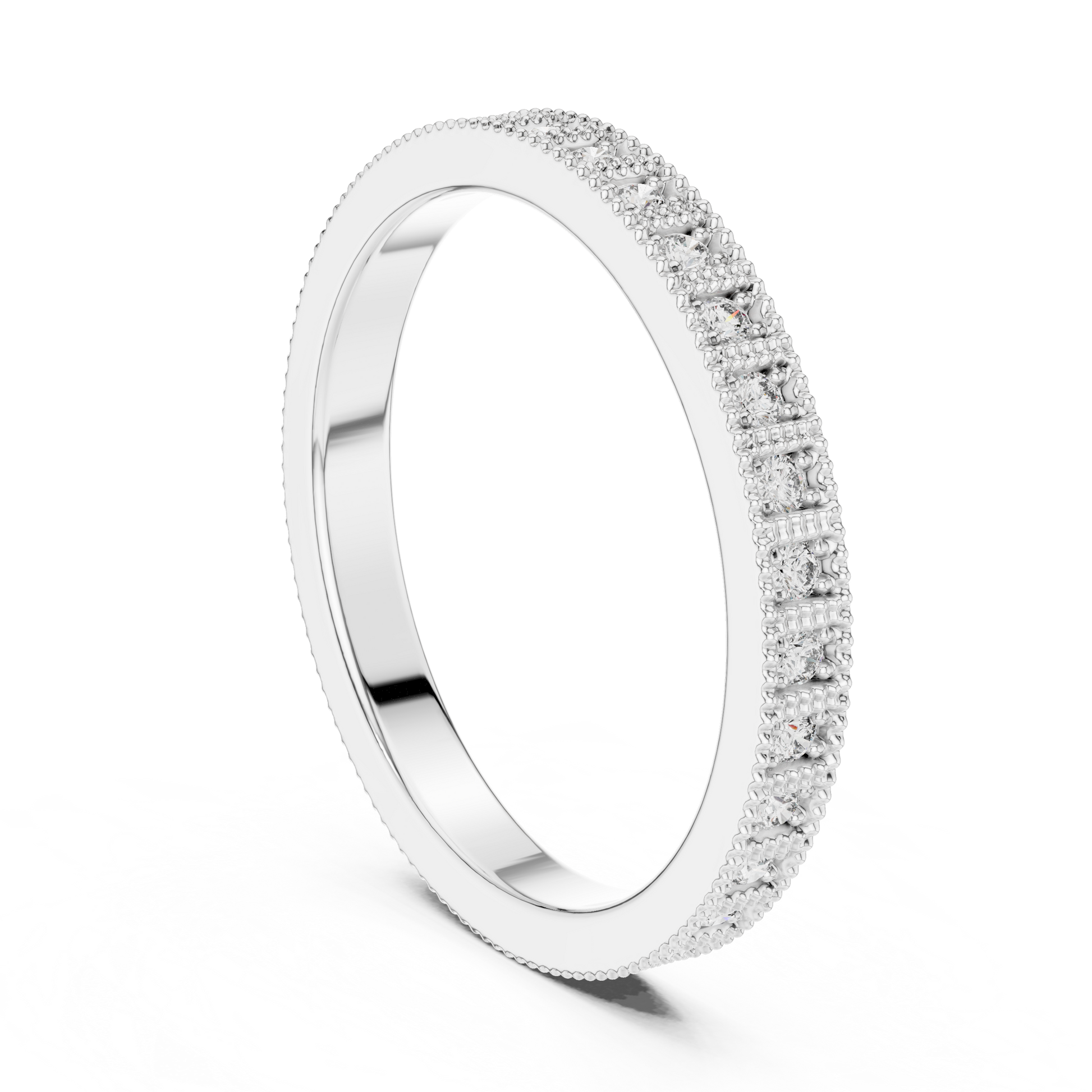 Round Pave Lab Grown Diamond Ring