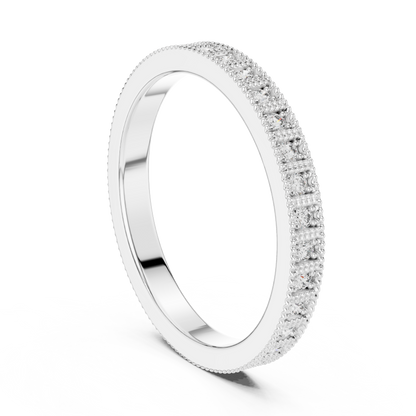 Round Pave Lab Grown Diamond Ring