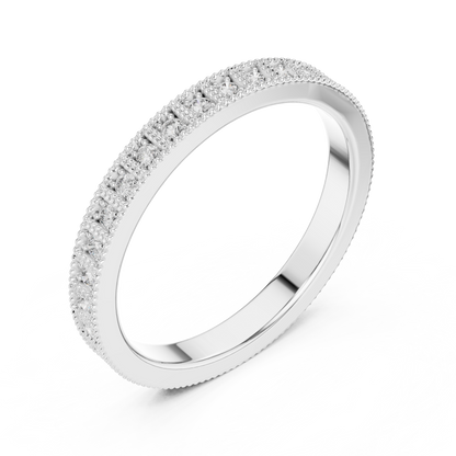Round Pave Lab Grown Diamond Ring