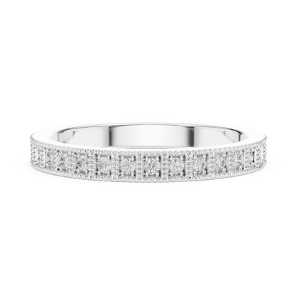 Round Pave Lab Grown Diamond Ring