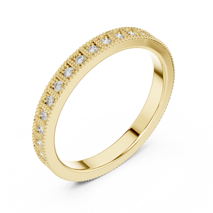 Round Pave Lab Grown Diamond Ring