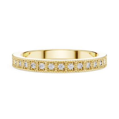 Round Pave Lab Grown Diamond Ring